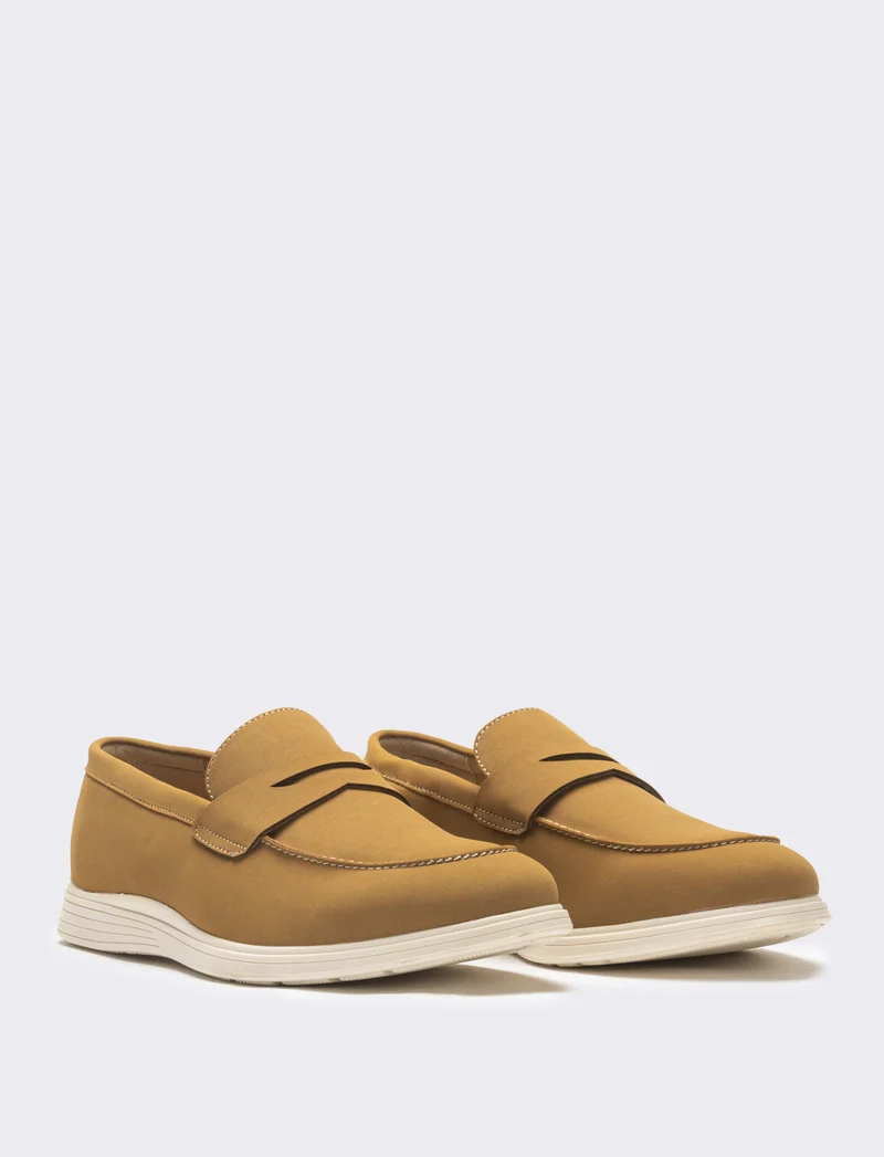 Mocassino da uomo scamosciato - Beige