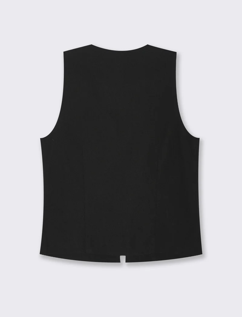 Gilet con laccetti da donna - Nero