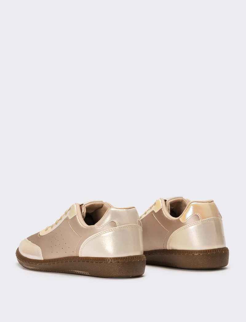 Sneakers in raso da donna - Beige