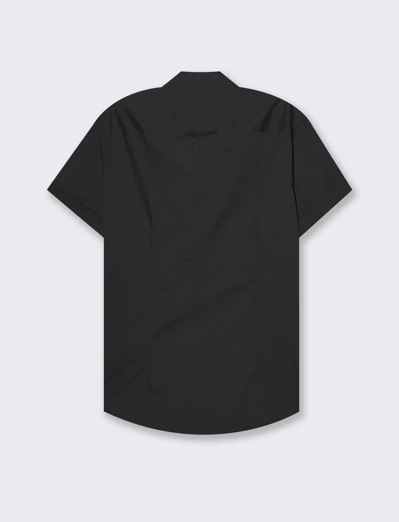 Camicia basic regular fit easy iron da uomo - Nero