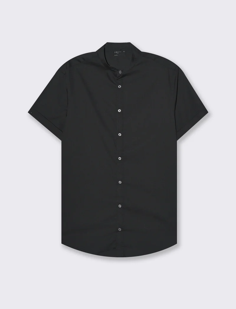 Camicia basic regular fit easy iron da uomo - Nero