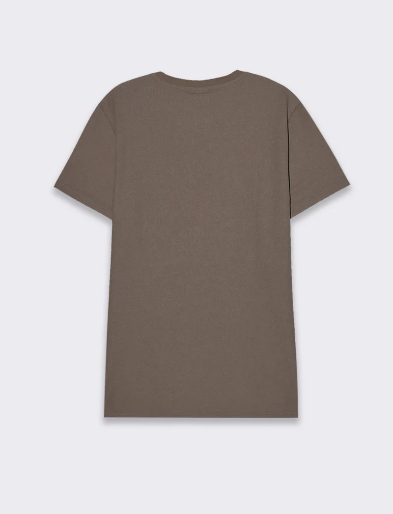 T-shirt waffle regular fit da uomo - Grigio fango