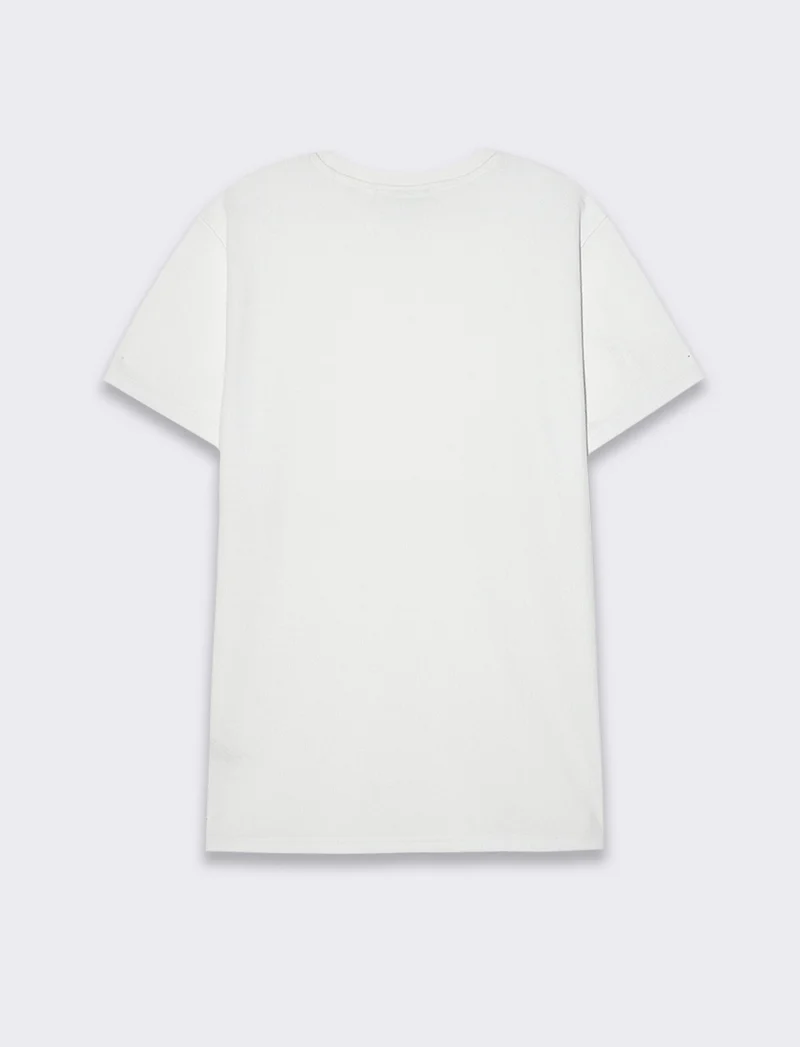 T-shirt waffle regular fit da uomo - Bianco