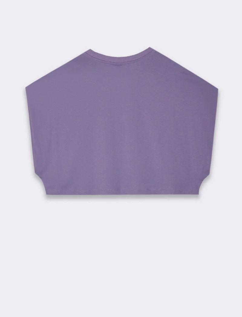 T-shirt crop con stampa da donna - var 3