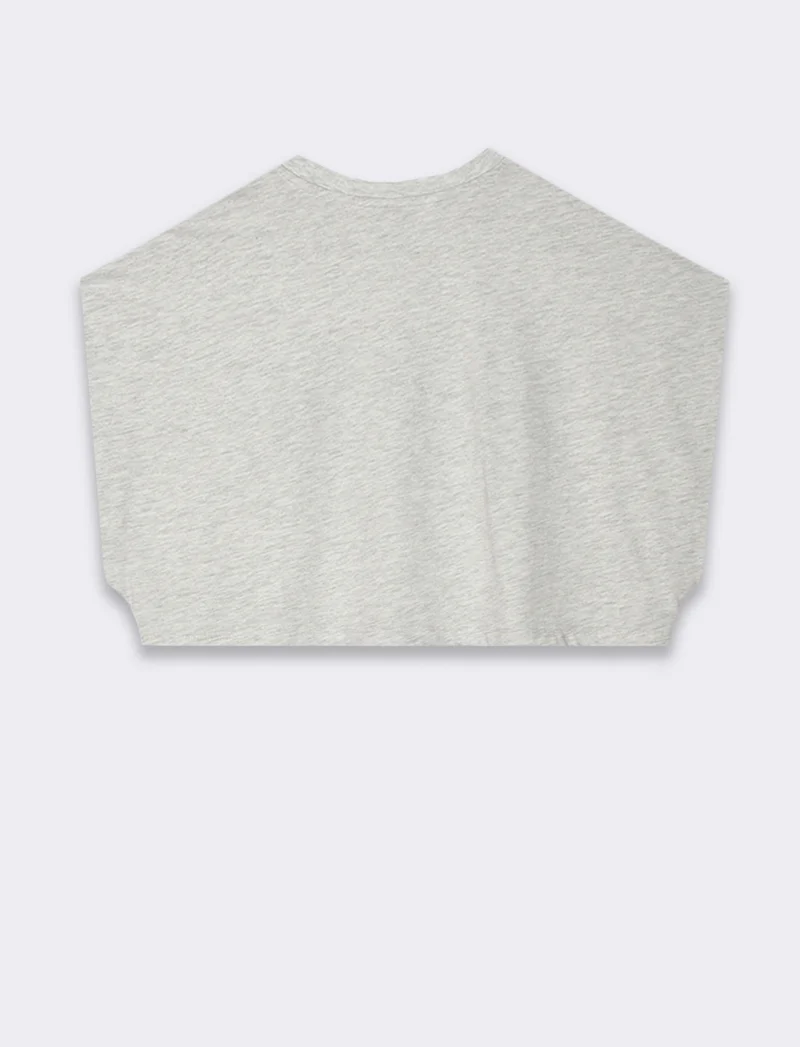T-shirt crop con stampa da donna - var 2