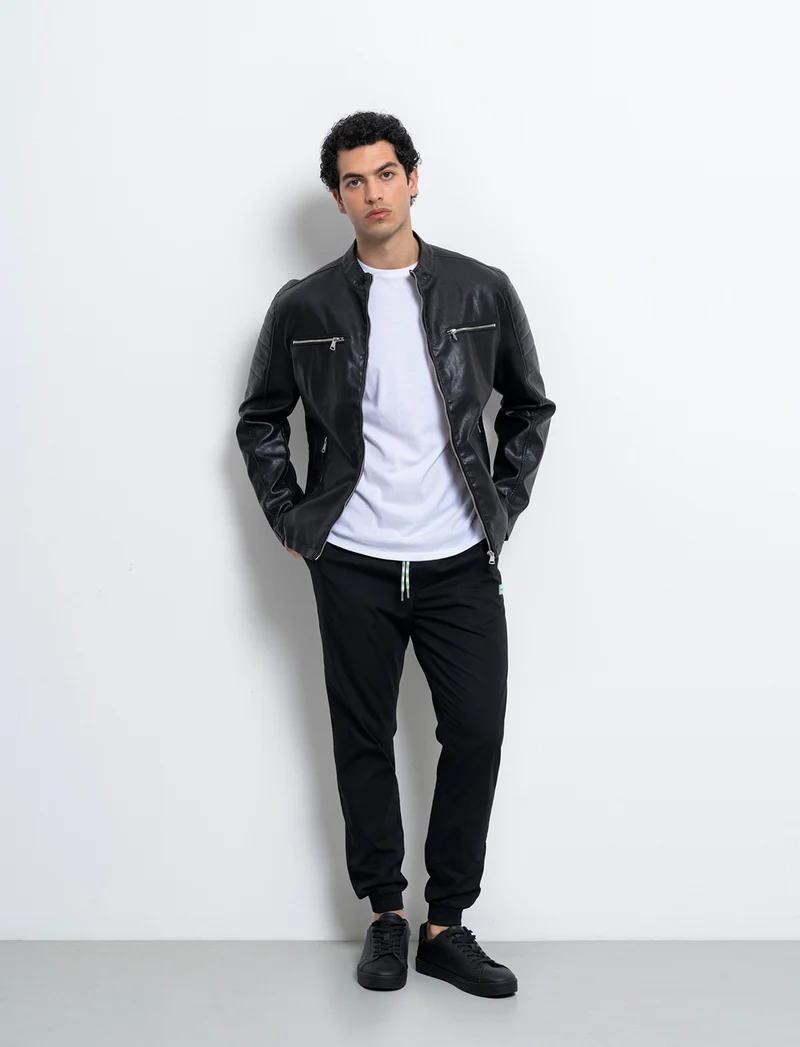 Pantaloni jogger in cotone da uomo - Nero