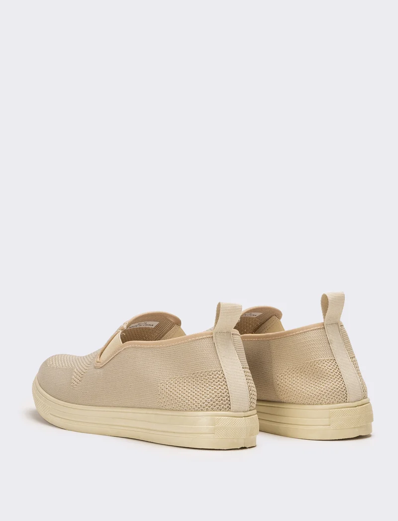 Slip-on in tessuto tecnico da uomo - Beige
