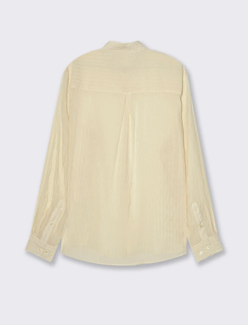Camicia a righe premium quality da uomo - Beige ecru