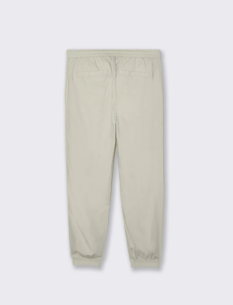 Pantaloni in cotone con vita jogger da uomo - Grigio ghiaccio
