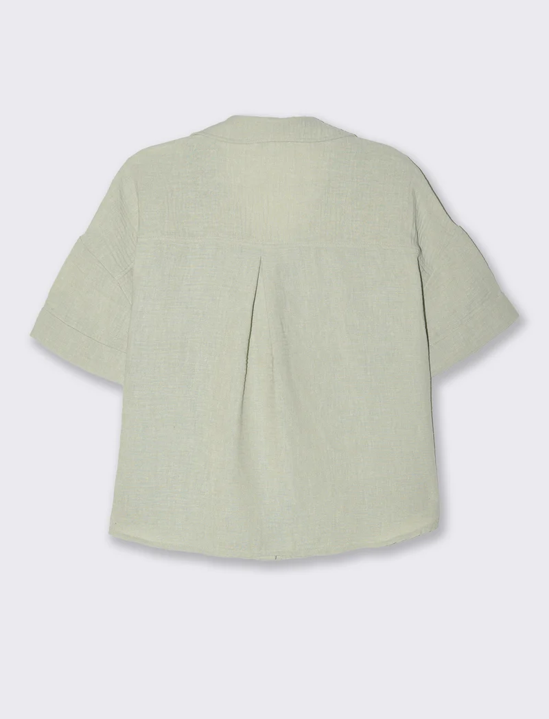 Camicia manica corta da donna - Verdino