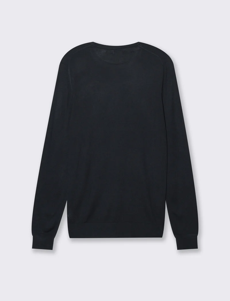 Maglia basic effetto cachemere da uomo - Blu