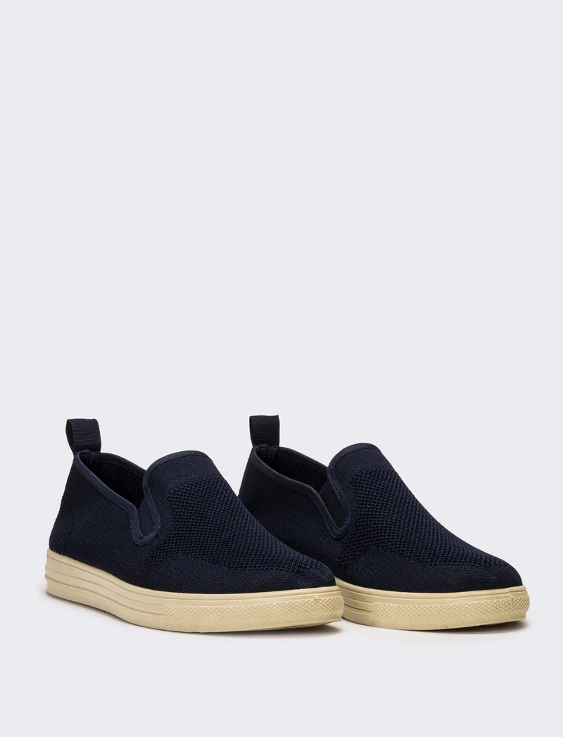Slip-on in tessuto tecnico da uomo - BLUE/BLUE