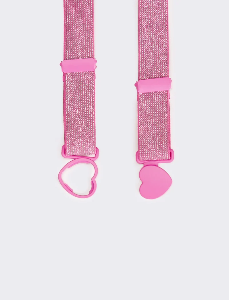 Cintura donna in lurex regolabile - Rosa