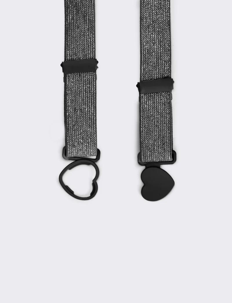 Cintura donna in lurex regolabile - Nero
