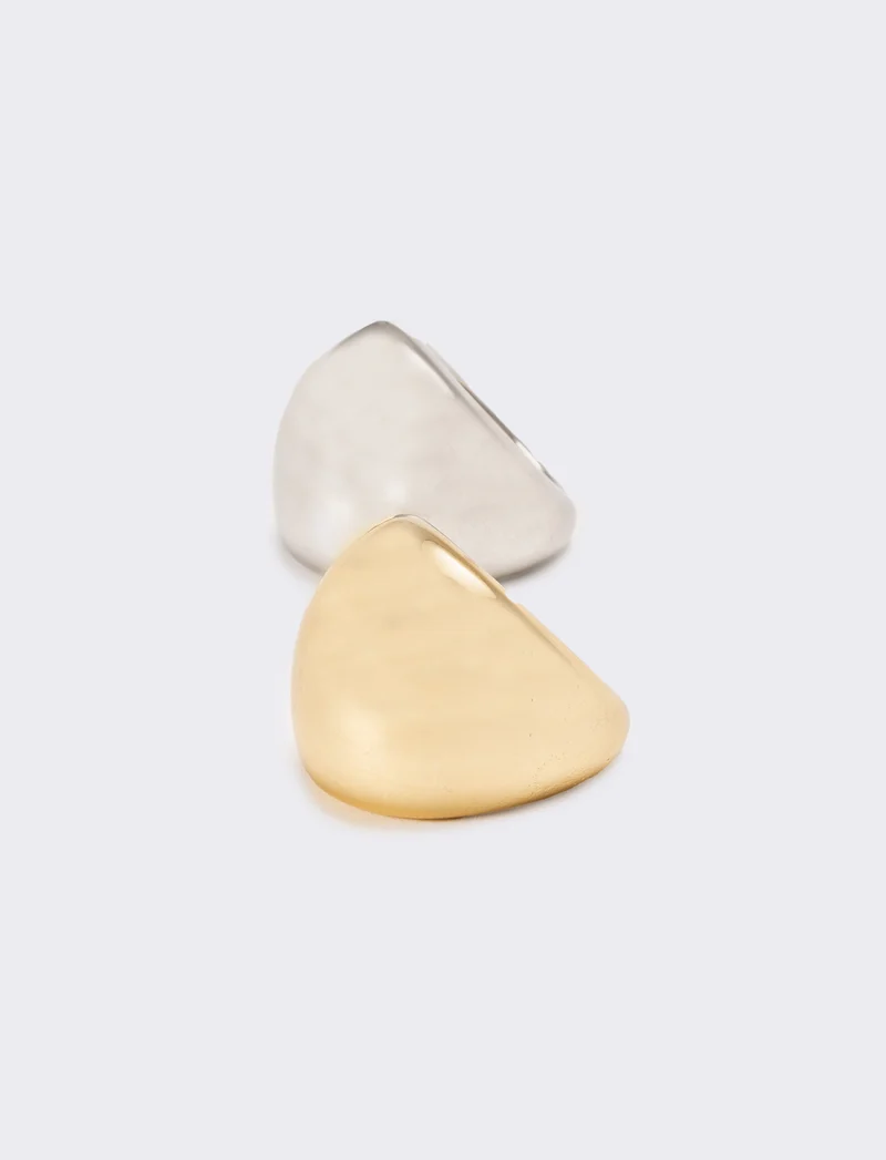 Anello donna card 2 pezzi bombato - Oro