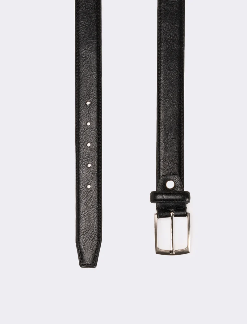 Cintura uomo fibbia cm 3,5 - Nero