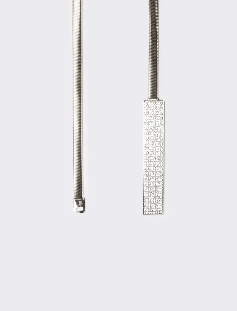 Cintura donna in metallo elastica - Argento
