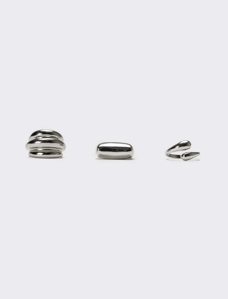 Anello donna 3 pezzi card - Argento