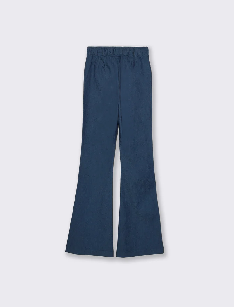 Pantalone a zampa da donna - DENIM SCURO