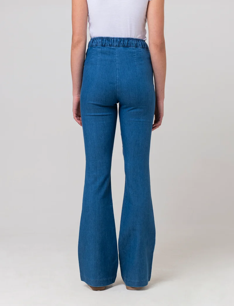 Pantalone a zampa da donna - Denim