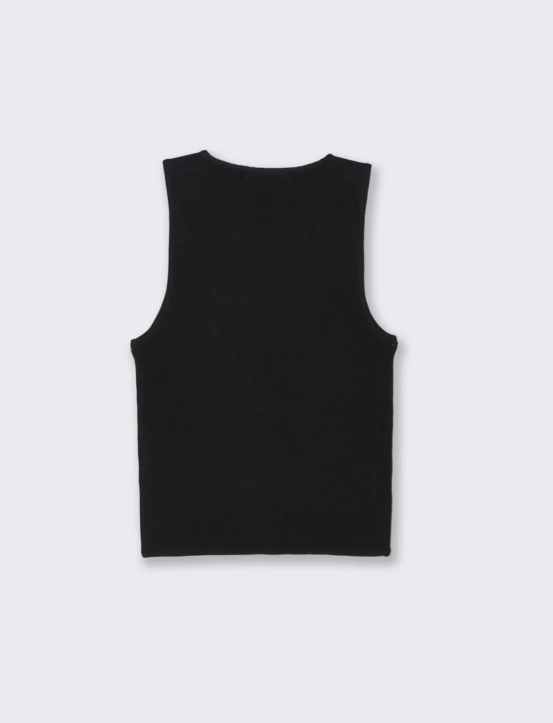 Top in maglia da donna - Nero