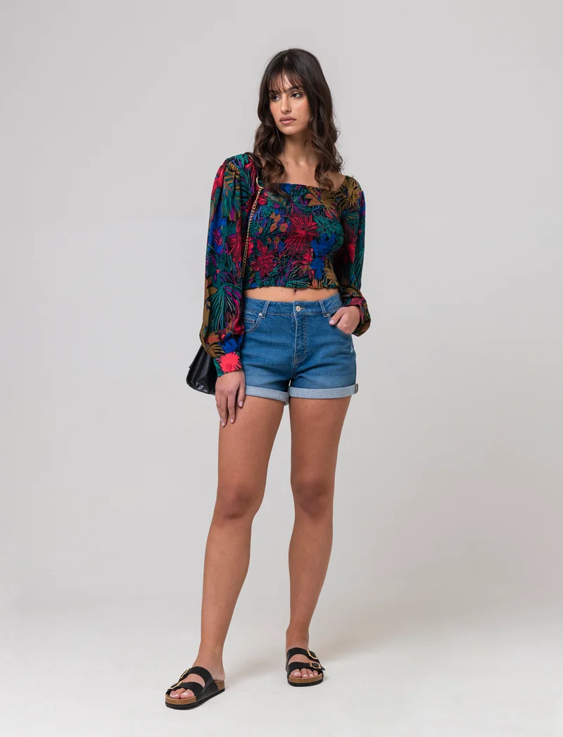 Casacca manica lunga con arriccio da donna - var 2