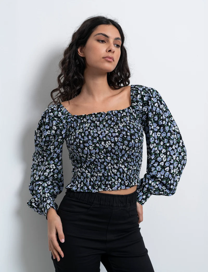 Casacca manica lunga con arriccio da donna - var 1