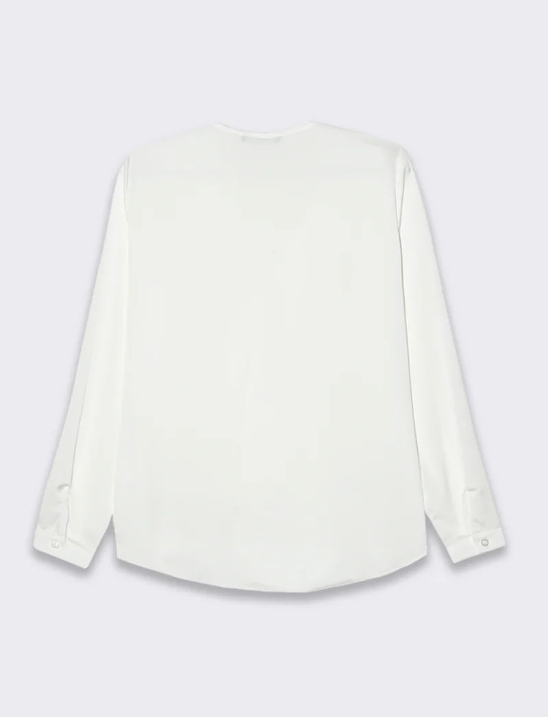 Casacca con rouches - Bianco latte