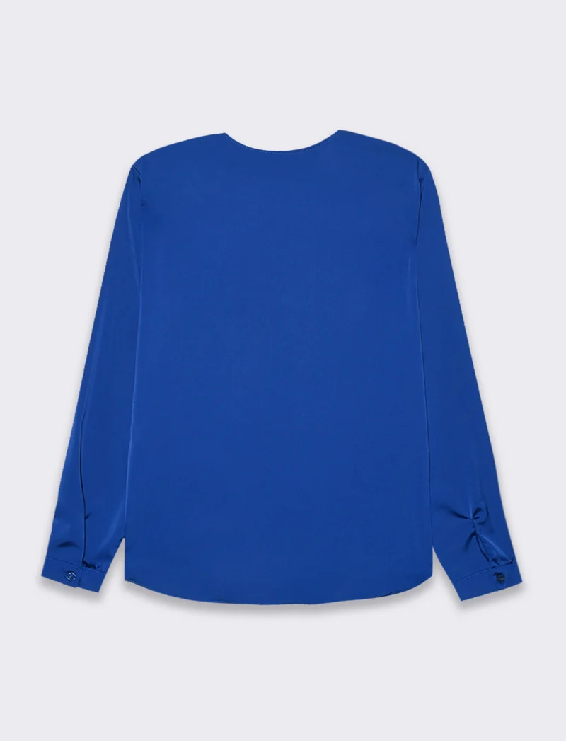 Casacca con rouches - Blu
