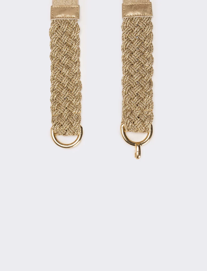 Cintura donna fusciacca elastica con lurex - Oro