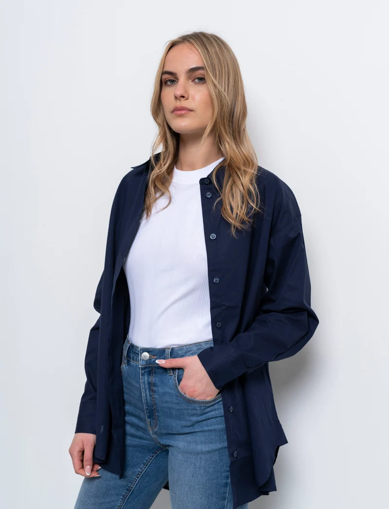 Camicia basica da donna - Blu