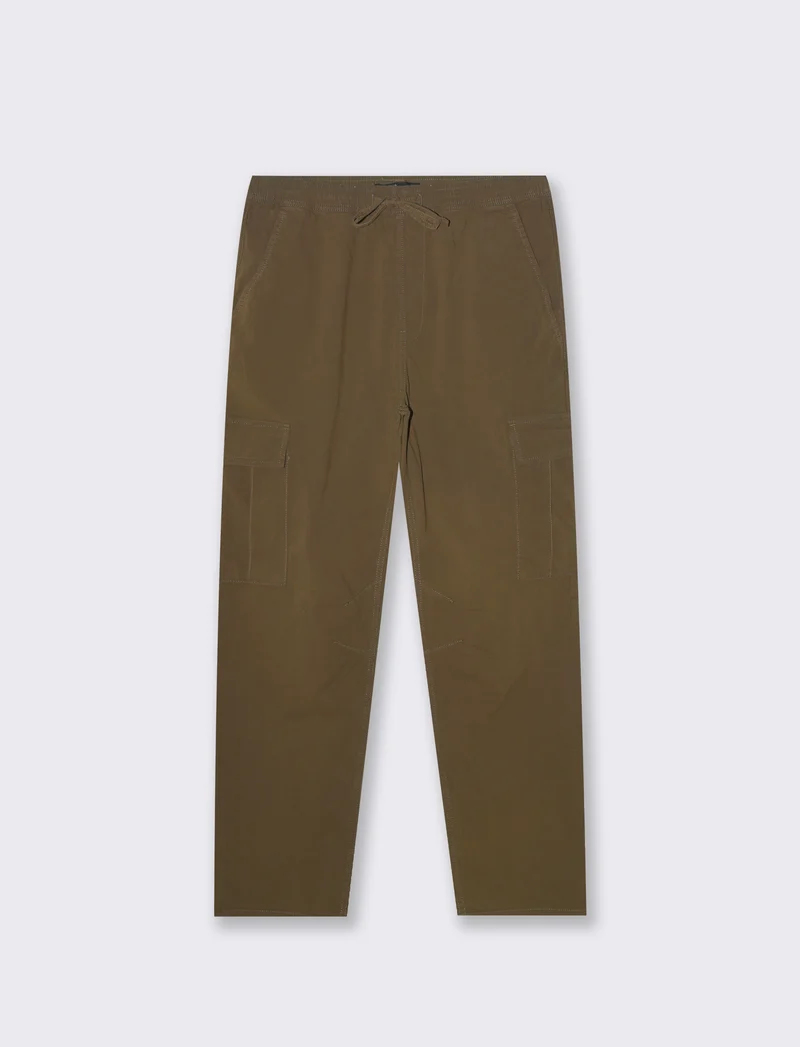 Pantaloni cargo straight fit da uomo - Verde kaki