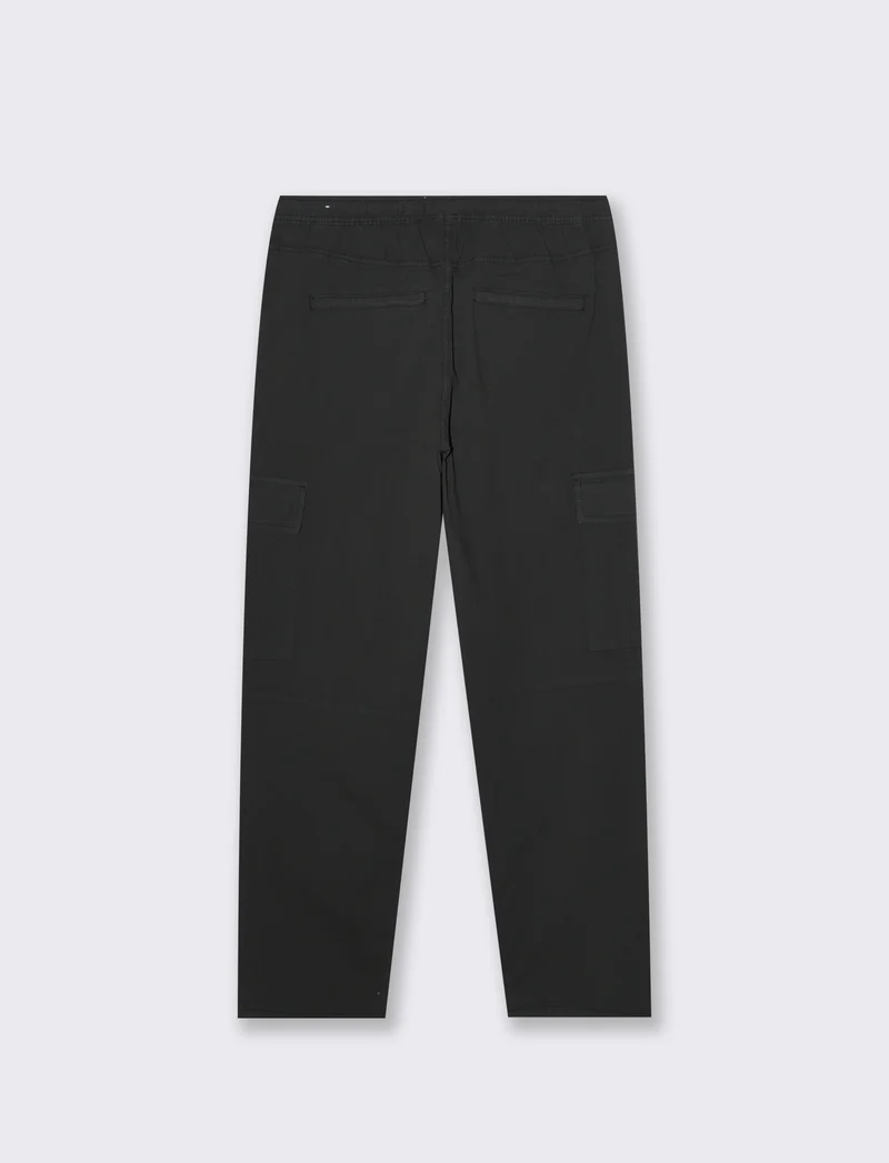 Pantaloni cargo straight fit da uomo - Nero