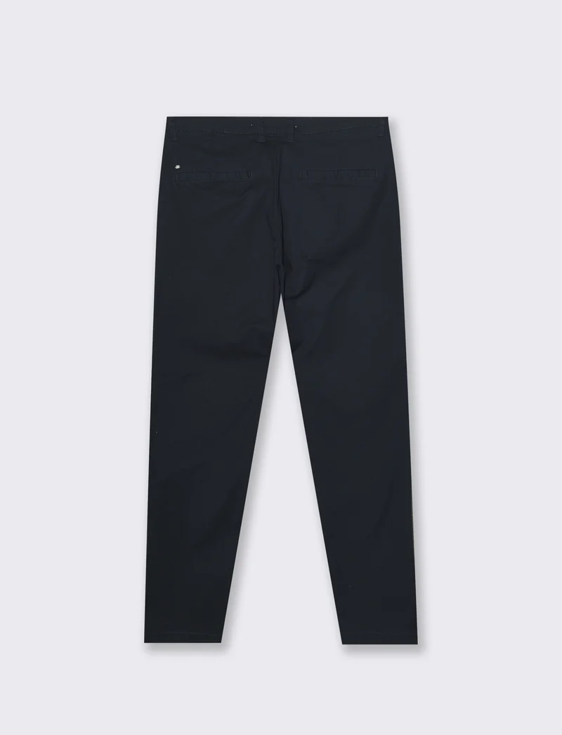 Pantaloni chino slim fit tessuto operato da uomo - Blu