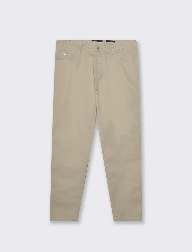 Pantaloni 5 tasche slim fit da uomo - Beige