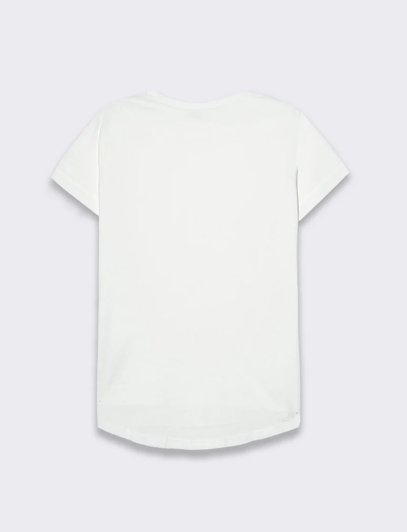 T-shirt basica da donna - Bianco
