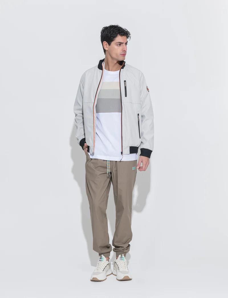 T-shirt con fascia multipla da uomo - Bianco