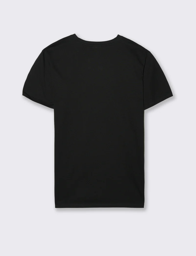 T-shirt in cotone premium mercerizzato da uomo - Nero