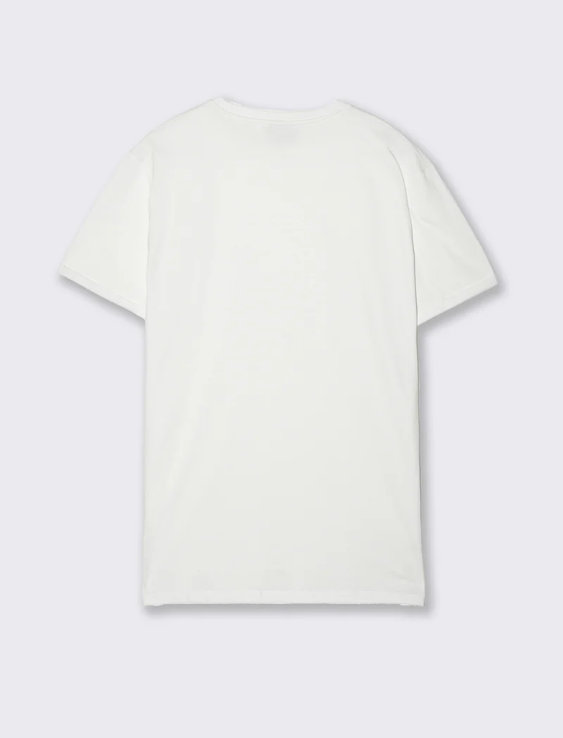 T-shirt basic con tasca da uomo - Bianco