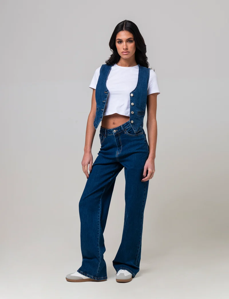 Jeans basico 5 tasche da donna - Denim chiaro
