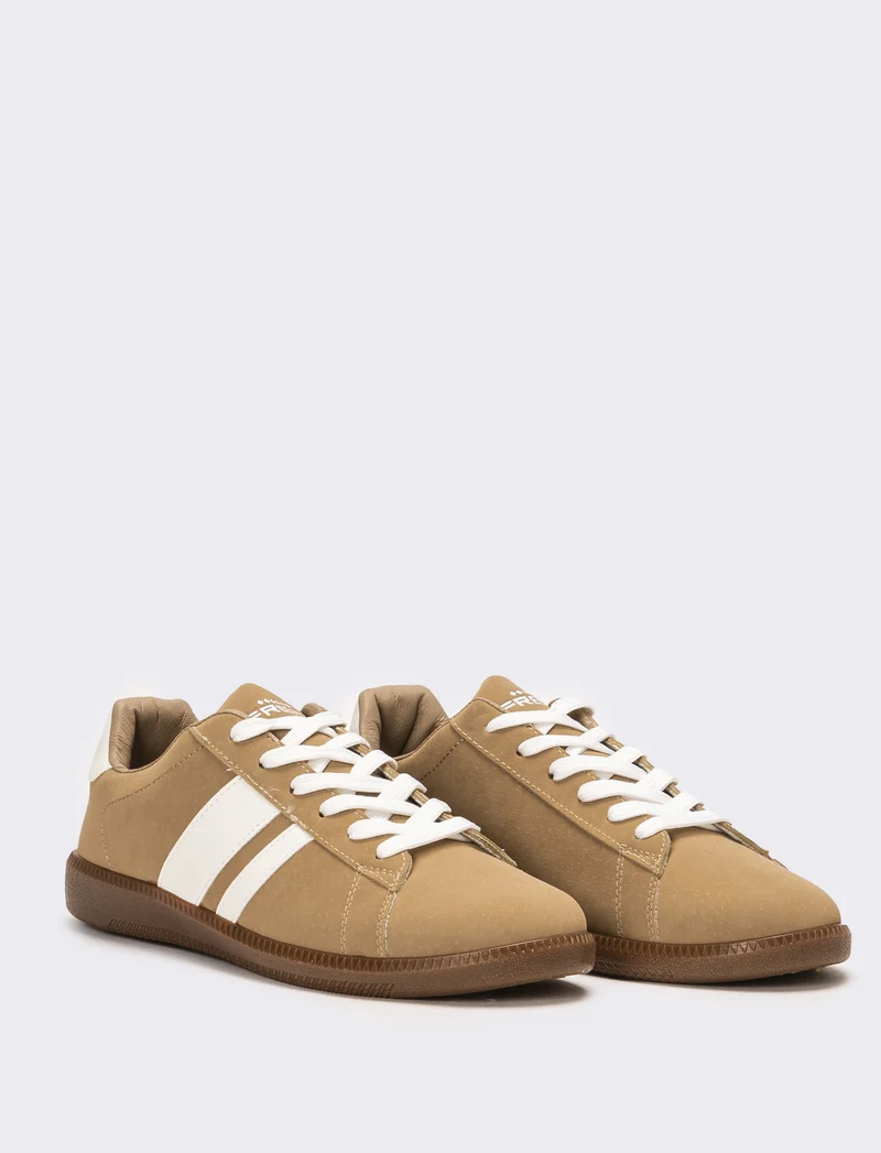 Sneakers scamosciata da uomo - Grigio tortora