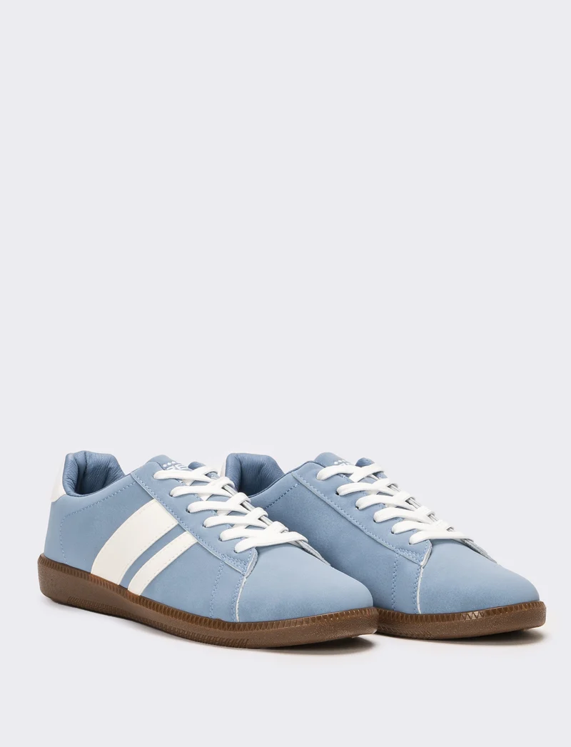 Sneakers scamosciata da uomo - Azzurro