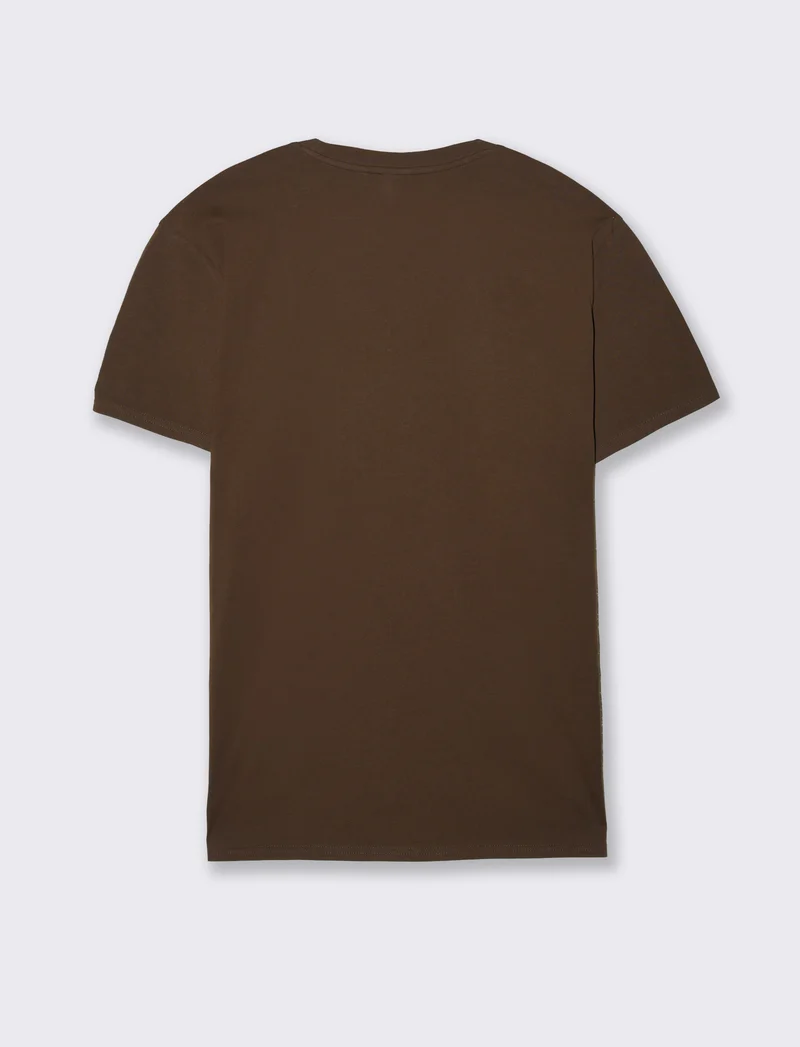 T-shirt basic in cotone premium regular fit da uomo - Moro