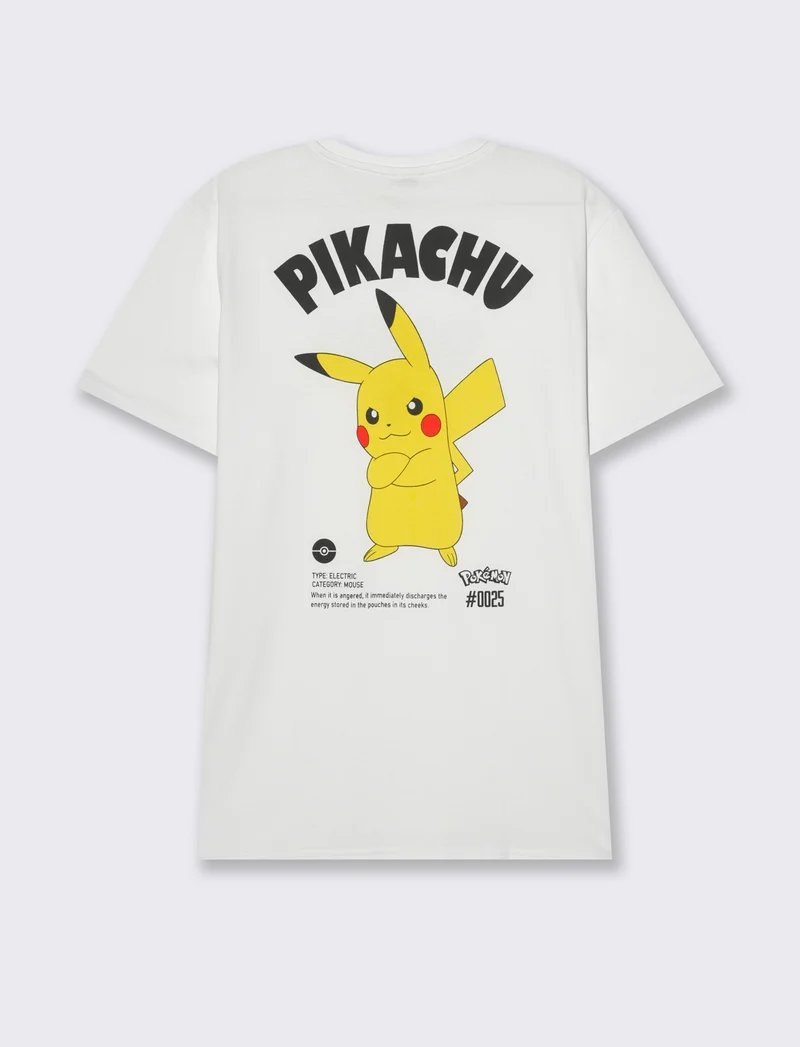 T-shirt stampa pokemon da uomo - Bianco