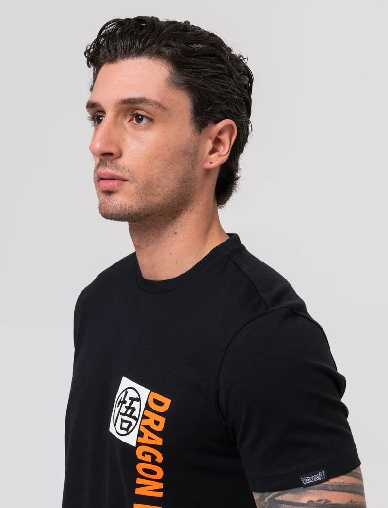 T-shirt stampa dragon ball da uomo - Nero