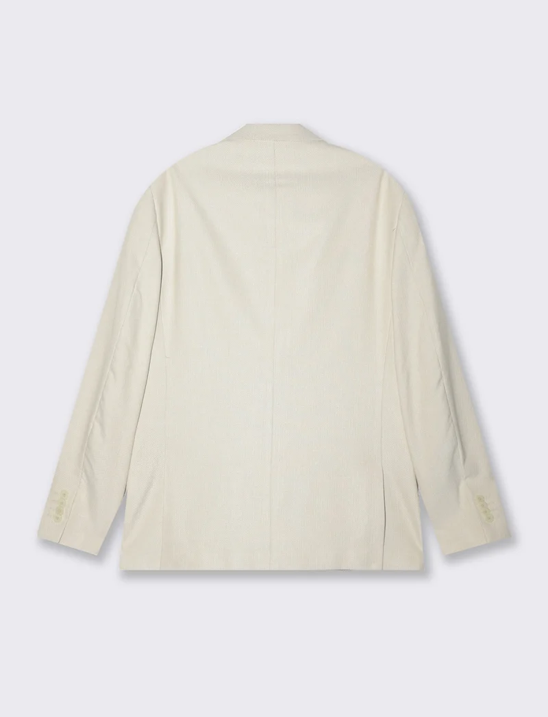 Blazer da completo tessuto strutturato da uomo - Beige