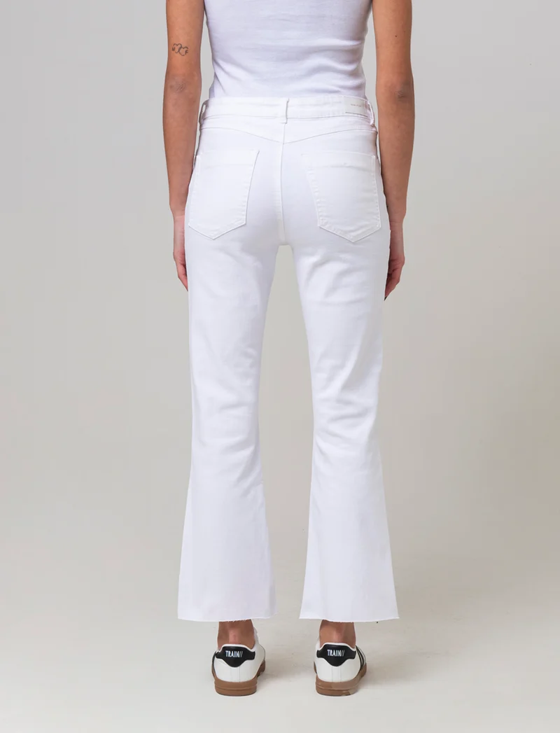 Jeans basico alla caviglia da donna - Bianco
