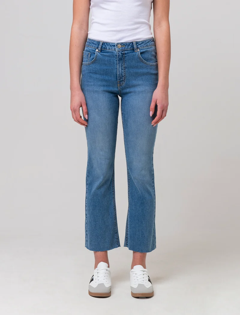 Jeans basico alla caviglia da donna - Denim