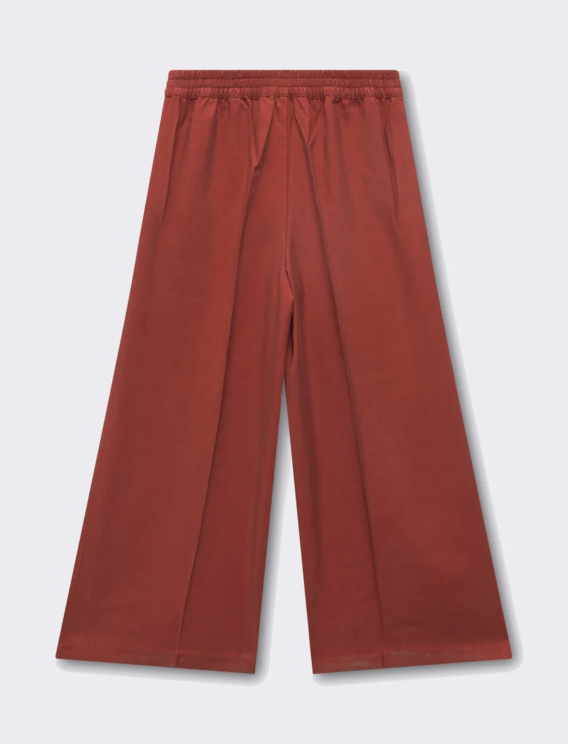 Pantalone culotte da donna - Rosso mattone
