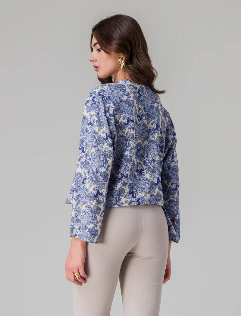 Casacca manica lunga stampata da donna - var 1